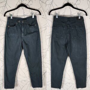 American Eagle Forest Green Denim High Rise Mom Jeans